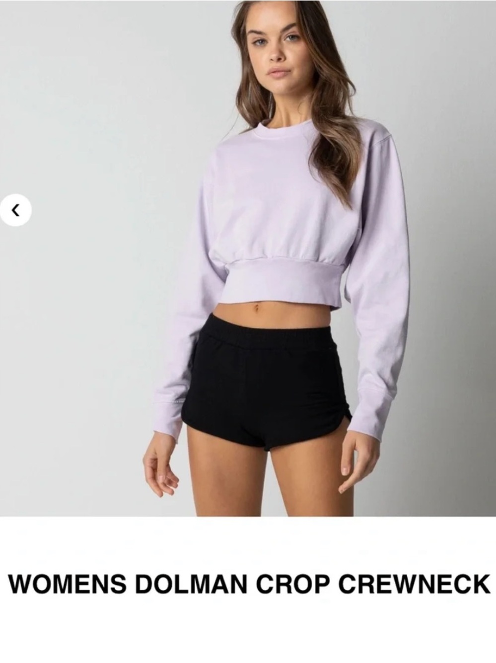 TALENTLESS Light Lilac Cropped Crewneck Sweatshirt